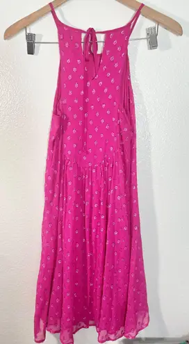 Ella Moss Revolve Womens Hot Pink Lucie Dot Mini Halter Dress