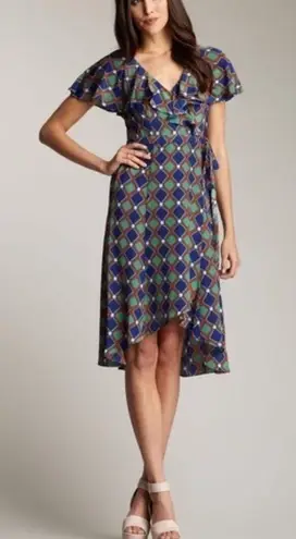 Tracy Reese  Georgia Flutter Sleeve Tie Waist Dress