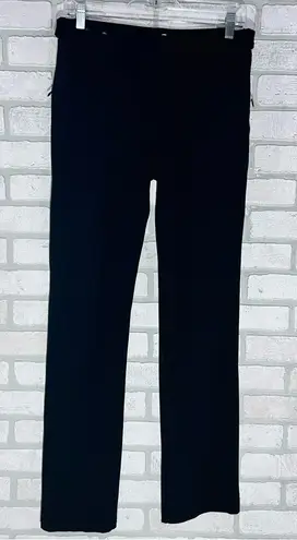 Betabrand Black Straight Leg Zipper Pocket Adjustable Waist Pants Size M