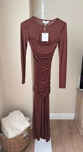 NWD L’Acadamie Alma Dress in Brown size XS