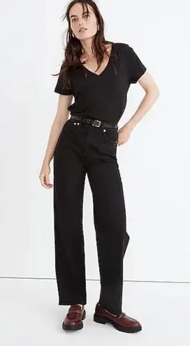 Madewell  The Perfect Vintage Wide-Leg Jean in Black- Size 27P