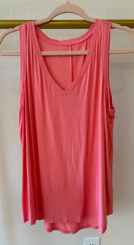 Women’s coral pink sleeveless tunic camisole shirt large Orange
