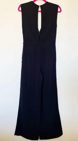 IRO women’s Crew wide leg V-neck black cropped jumpsuit size FR 36 US XS S