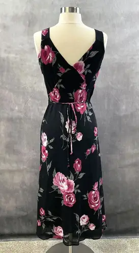 Nine & Co. Y2K Babydoll Dress Womens 4 Floral Whimsigoth Dark Cottage Boho