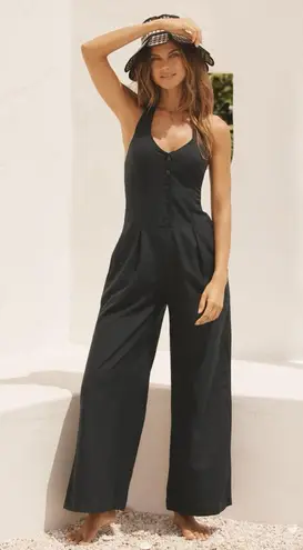 l*space L* Alena Halter Wide Leg Linen Jumpsuit - Image 1