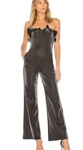 H:ours Simone Jumpsuit in Silver Revolve Sz XL New Years Party Club Going Out