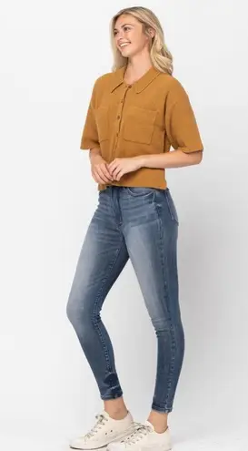 Judy Blue high waist contrast wash tummy control skinny jean size 15 / 32