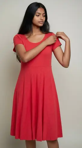 Habitat Escape by Clothes Women's Pink Cotton Blend Scoop Midi Dress NWT Size S