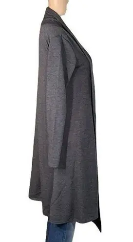 Bee Uniq Womens Cardigan Sweater Knee Length Open Front Hacci Duster Gray Small