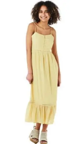 Love Tree Juniors  Gauze Button Front Bodice Solid Maxi Slip Dress LOWEST PRICE