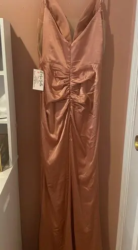 Cinderella Elegant Satin Evening Gown in Rose - Image 6