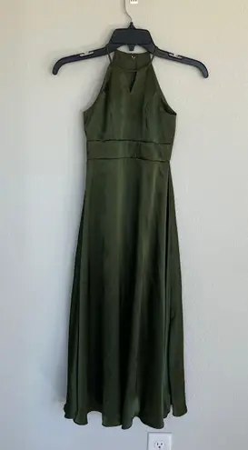Galina Signature Olive Green Midi Dress Size 6
