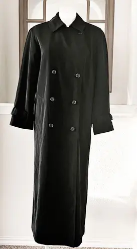 Gallery  Women’s Black Trench Coat, Size 4 Retail $300