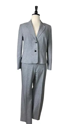 Kasper Women’s Pant Suit 2 Button Kate Classic Fit Notch Lapel Gray Plus Size 16