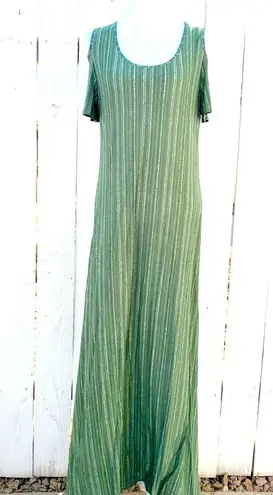 Exist olive long maxi cold Shoulder dress Size Large NEW