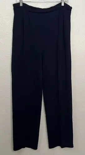 St. John Knit Pant Wide Leg Blue Size 10