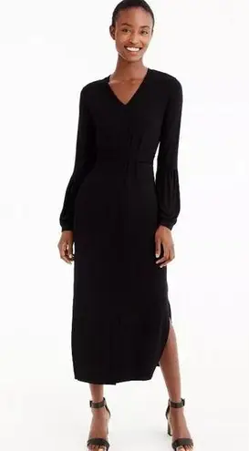 J.Crew Universal Standard X  Black Jersey Balloon Long Sleeve Maxi Dress