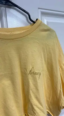 Brandy Melville John Galt Yellow Honey Crop Top