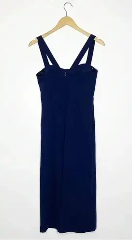 Gal Meets Glam Navy Nicole Sweetheart Crop Pants Jumpsuit Size 0 Petite