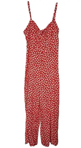 Old Navy NWT  Red Floral Sleeveless Cropped Jumper Jumpsuit