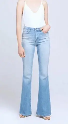 L'Agence NEW L’Agence flare leg high waisted denim light blue wash jeans 25