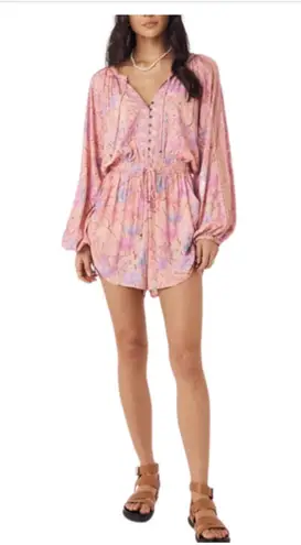 Spell & The Gypsy Collective Romper Pink Butterfly size Medium- NWOT