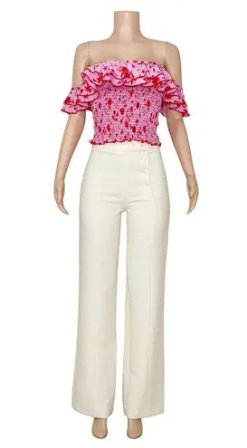 Likely Athena Floral Top, Red/Pink, XL