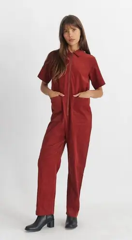 All: Row Colby Corduroy Jumpsuit in Green S