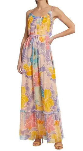 Ramy Brook Ivy Printed Silk Tiered Maxi Dress, Palav, Size XS New w/Tag $585