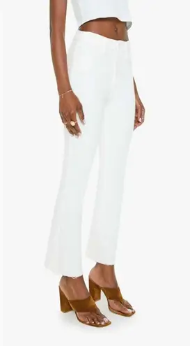 MOTHER Denim Hustler Ankle Fray in Fairest of them All White Size 25