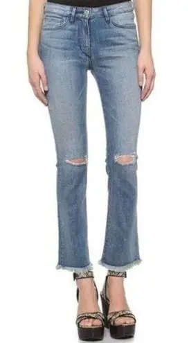 3x1  Frayed Cropped Distressed Jeans - Size 24