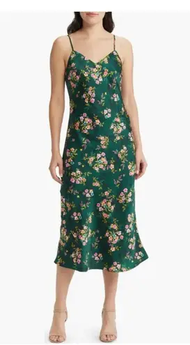 NWT Lost + Wander Sarah Floral Print Midi Slipdress Green Size Medium