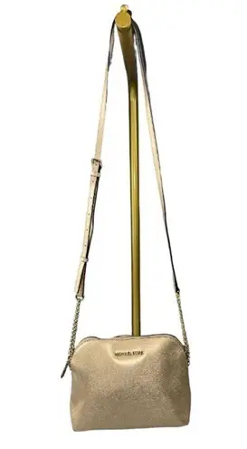 Michael Kors  GOLD LEATHER MED DOME CROSS BODY W/CHAIN AND GOLD DETAILS NWOT - Image 4