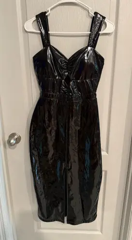 L’Amour Vegan Leather Dress ASHLEY PARK x RTR Black Size 0