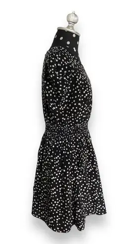 Beat Womens Dress Size XS Black White Polka Dot Pockets Fun Flirty Short Vintage
