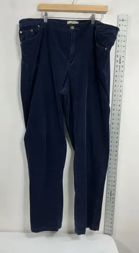 Woman Within Womans Courdory Pants 24 WT Navy