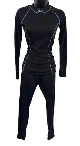 Rbx Active Craft Black Long Sleeve Shirt &  Leggings Workout Ski Hiking Fitness