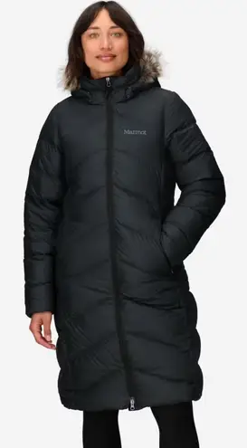 Marmot Montreaux 700 Fill Power Down Hooded Coat with Faux Fur Trim Size XL