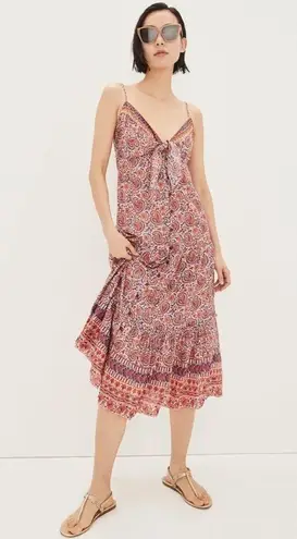 Veronica Beard Paisley Midi Abilene Summer Dress Flowy Watermelon Blue S NWT