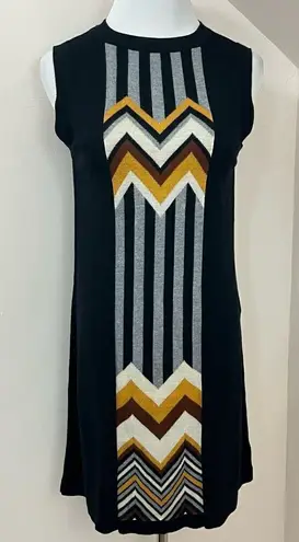Missoni x Target Classic Black Chevron Print Sleeveless Sweater Dress S Black