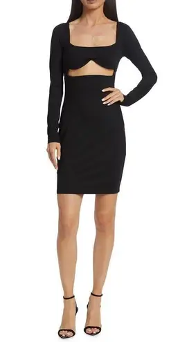 Susana Monaco Cut-out Underwire Bodycon Minidress Black Women's Small NWT