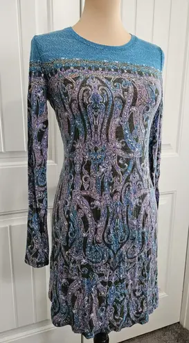 NEW BCBGMAXAZRIA ELM COMBO JEANNA BAROQUE PAISLEY Sheath DRESS SIZE XS