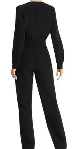 Lini NWT Stella Sequin V Neck Top Straight Leg Party Jumpsuit Black Size XS