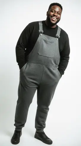 Swoveralls Unisex Sweatpants Overalls Gray Jumpsuit for Women or Men