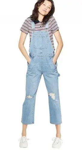 Wild Fable Oversized Distressed Denim Overall Bibs 