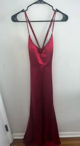Jump Apparel Red Dress Size 3/4 Criss Cross Back Adjustable - Image 1