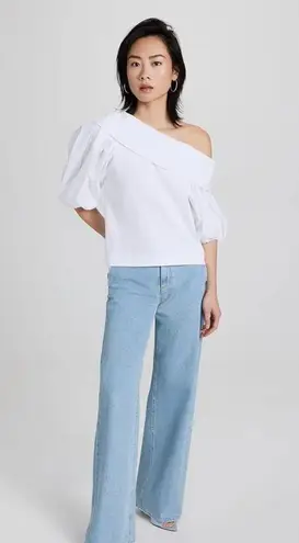 Tanya Taylor NWT Georgia Off Shoulder Puff-
Sleeve Top Optic White Medium $295
