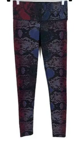 Noli Women's Yoga Snake-Skin Print High Waist Compression Leggings Purple Medium
