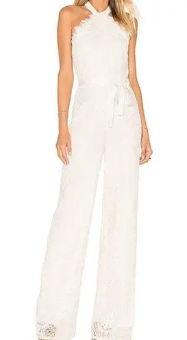 Alexis grecian lace guipure white jumpsuit