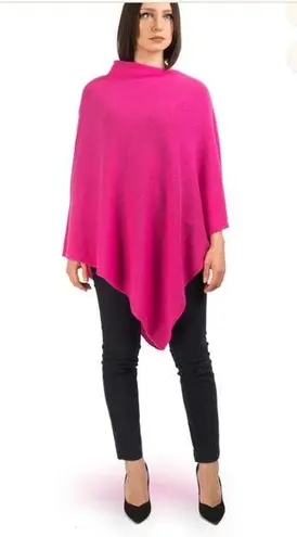 Women Dalle Piane Cashmere Poncho One Size Pink or Fuschia NWT
